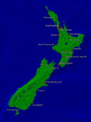 Neuseeland Städte + Grenzen 592x800
